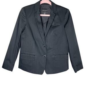Banana Republic size 6 petite black single breasted two button blazer EUC
